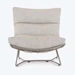 Outdoor Upholstered Lounge Chair, Grey Default Title