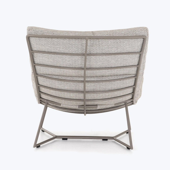 Outdoor Upholstered Lounge Chair, Grey Default Title