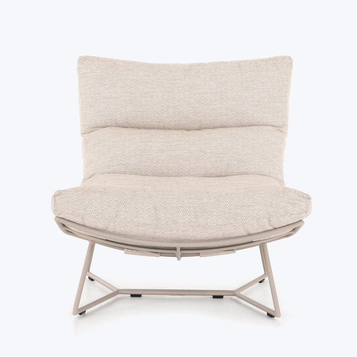 Outdoor Upholstered Lounge Chair, Beige Default Title