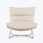 Outdoor Upholstered Lounge Chair, Beige Default Title