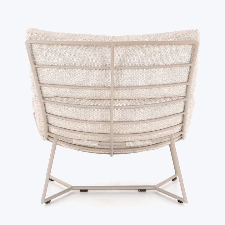 Outdoor Upholstered Lounge Chair, Beige Default Title