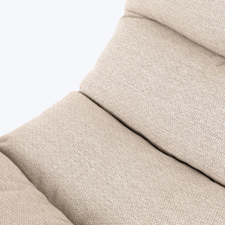 Outdoor Upholstered Lounge Chair, Beige Default Title