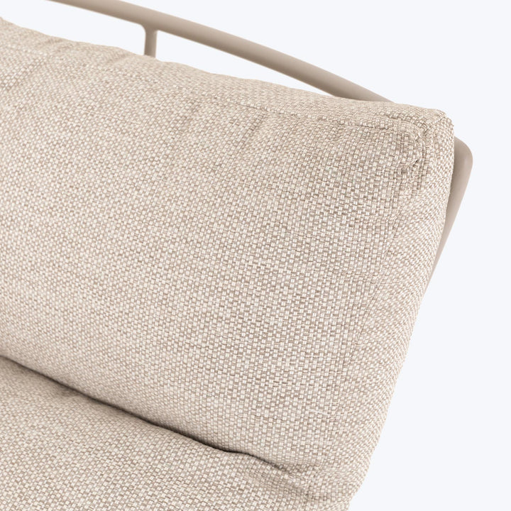 Outdoor Upholstered Lounge Chair, Beige Default Title