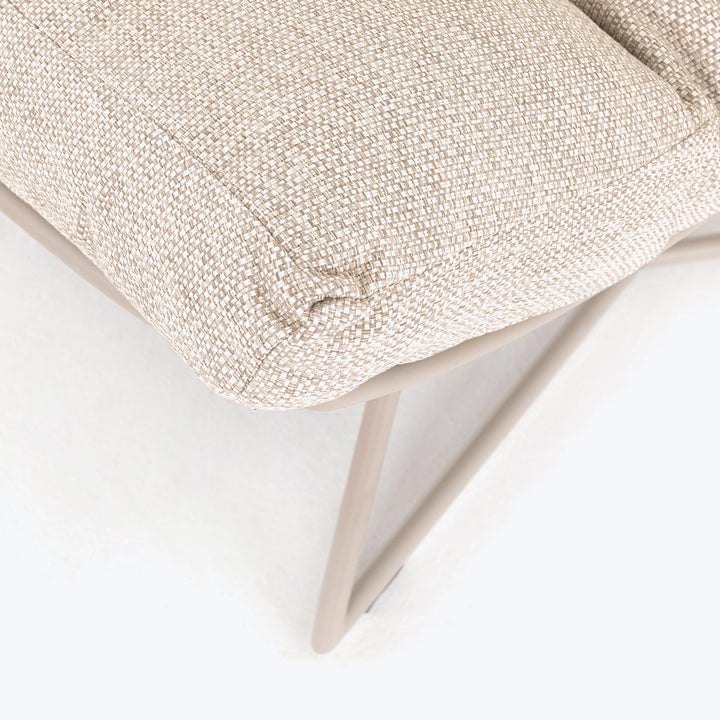 Outdoor Upholstered Lounge Chair, Beige Default Title