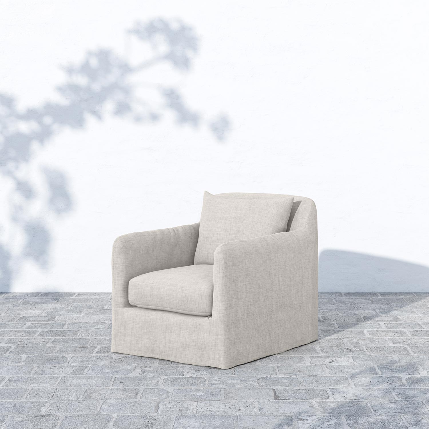 Jones Outdoor Upholstered Swivel Chair Default Title