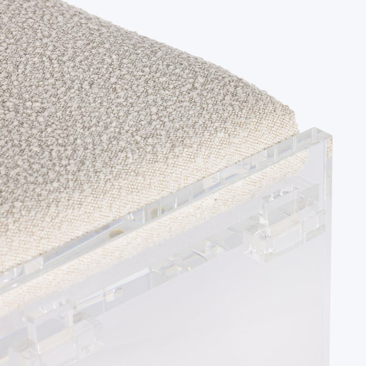 Lucite Upholstered Bench Default Title