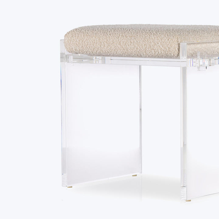 Lucite Upholstered Bench Default Title