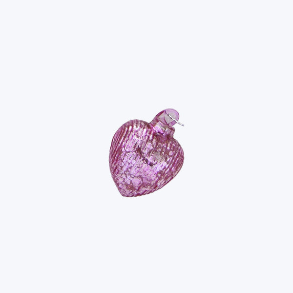 Shiny purple heart-shaped balloon decoration with plastic mechanism attachment.