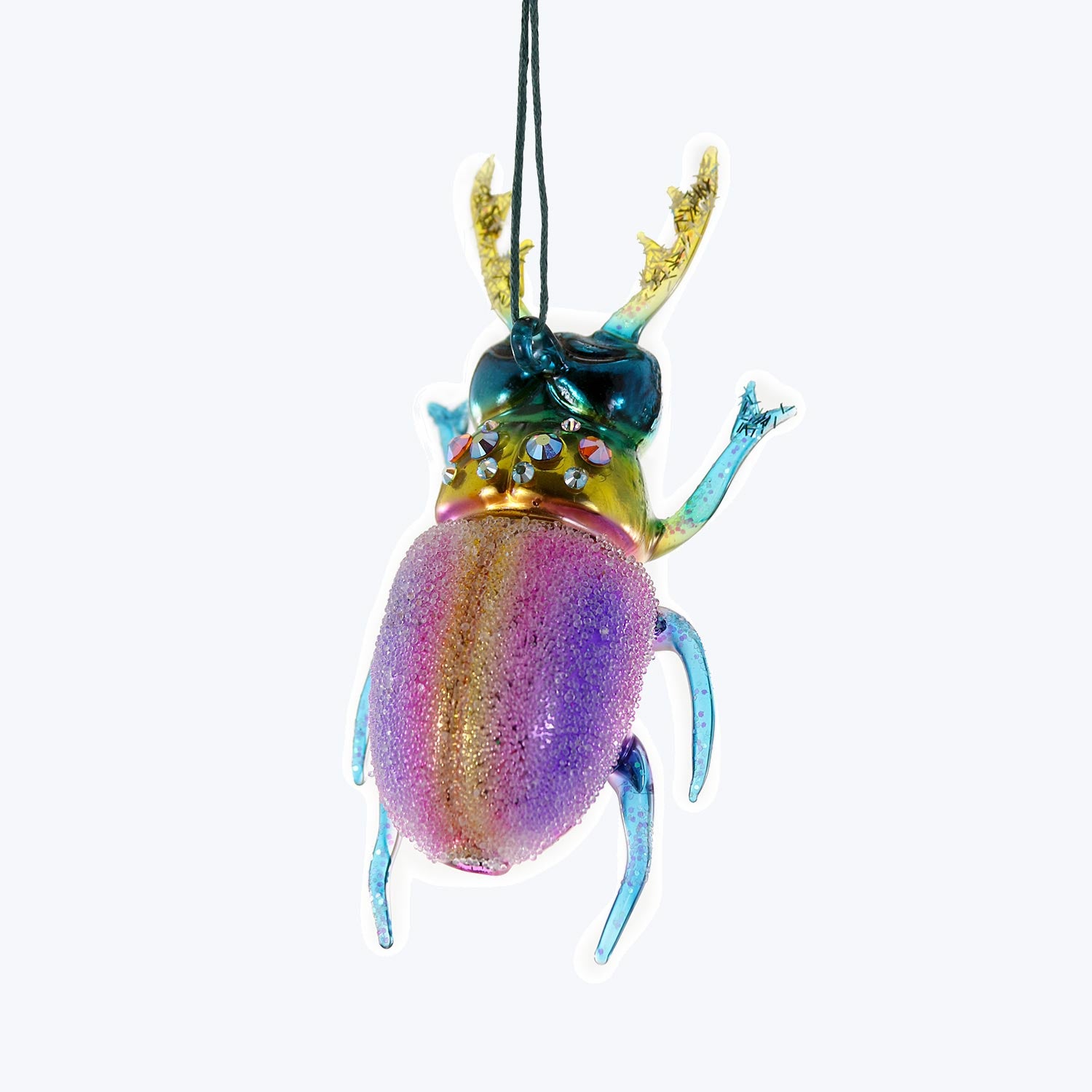 Stag Horn Beetle Ornament Purple