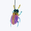 Stag Horn Beetle Ornament Purple