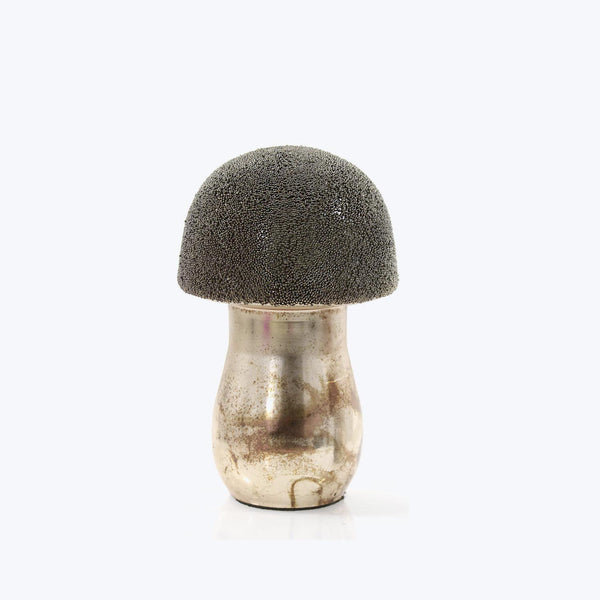 Mercury Glass Mushroom Ornament Gold / Medium