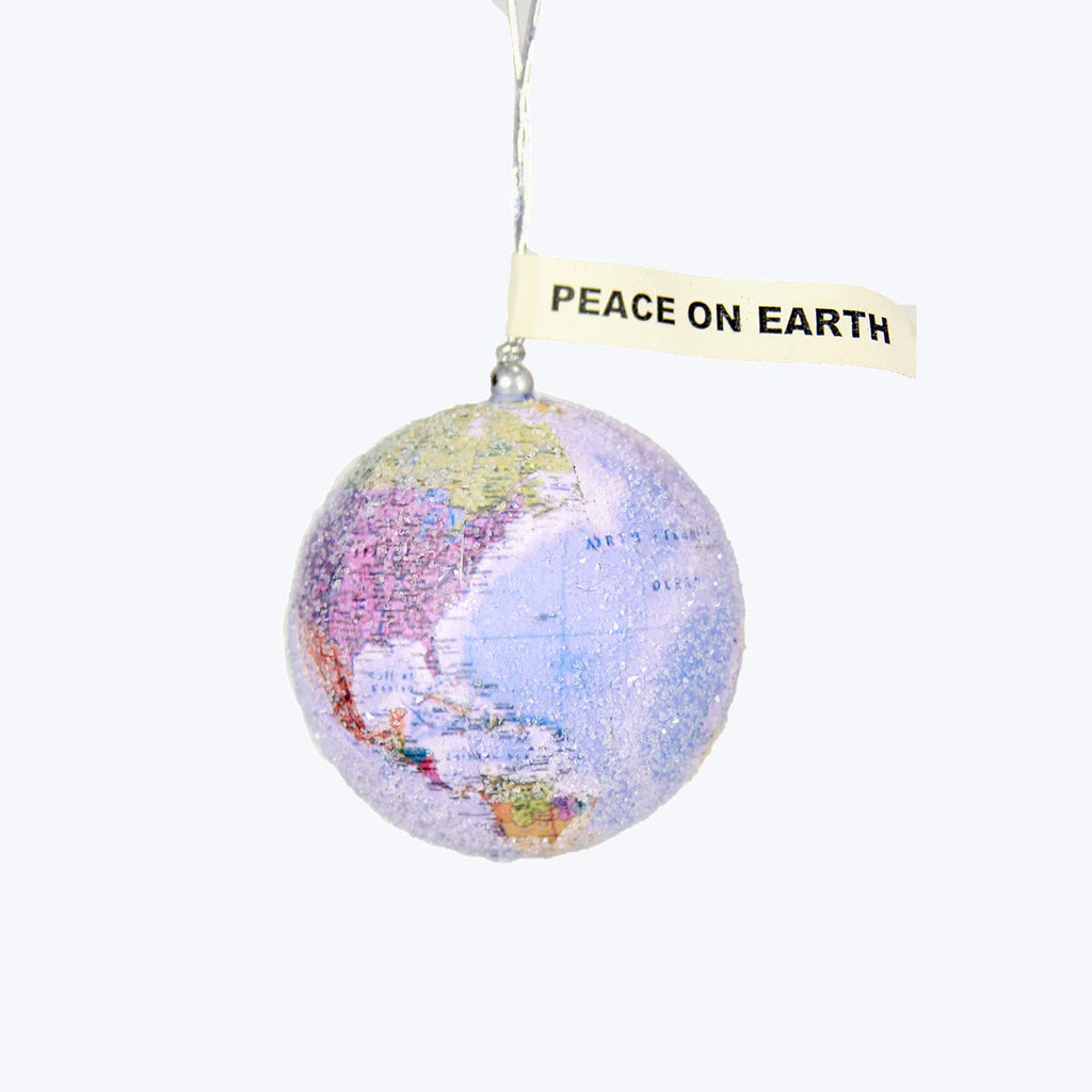 Glittered Peace Globe Ornament Default Title