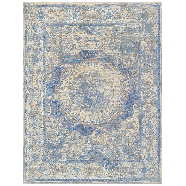 Transitional Wool/Silk Rug - 9'02"x12'03" Default Title