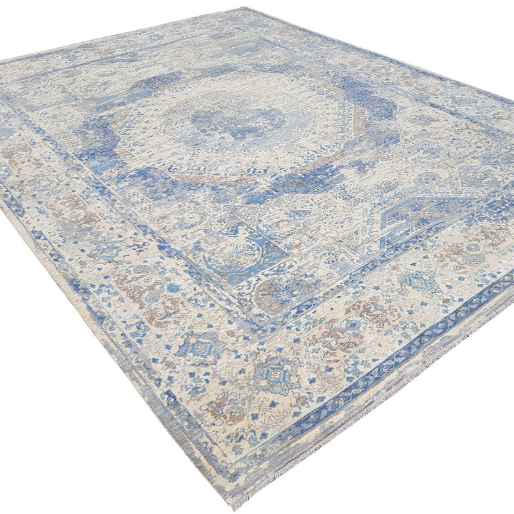 Transitional Wool/Silk Rug - 9'02"x12'03" Default Title