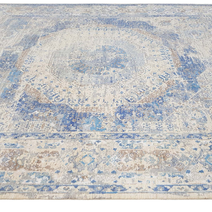Transitional Wool/Silk Rug - 9'02"x12'03" Default Title