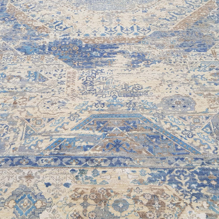 Transitional Wool/Silk Rug - 9'02"x12'03" Default Title