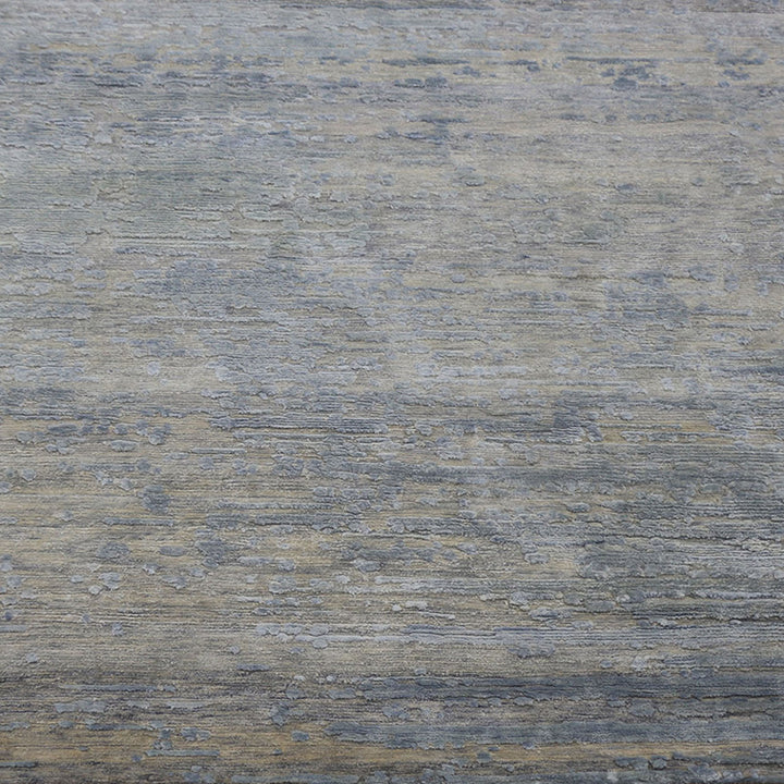 Nu Vibrant Silk Rug - Slate Silver-10'2" x 14'