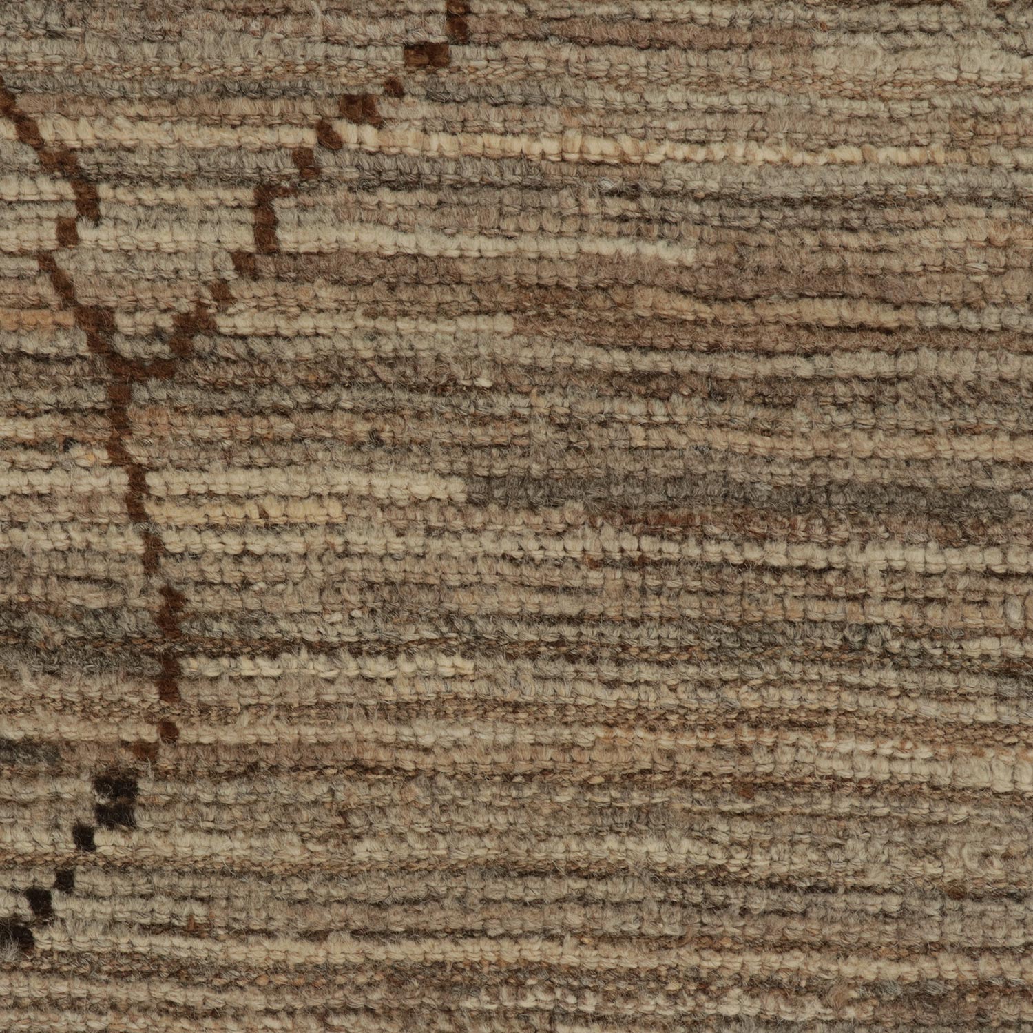 Brown Moroccan Wool Rug - 8'3" x 9'8"