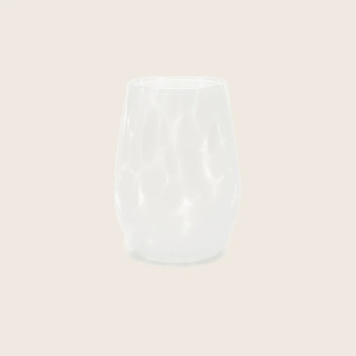 Fritsy Stemless Wine Glass-Opal White