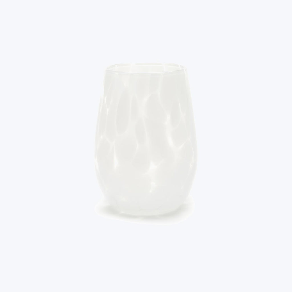 Fritsy Stemless Wine Glass-Opal White