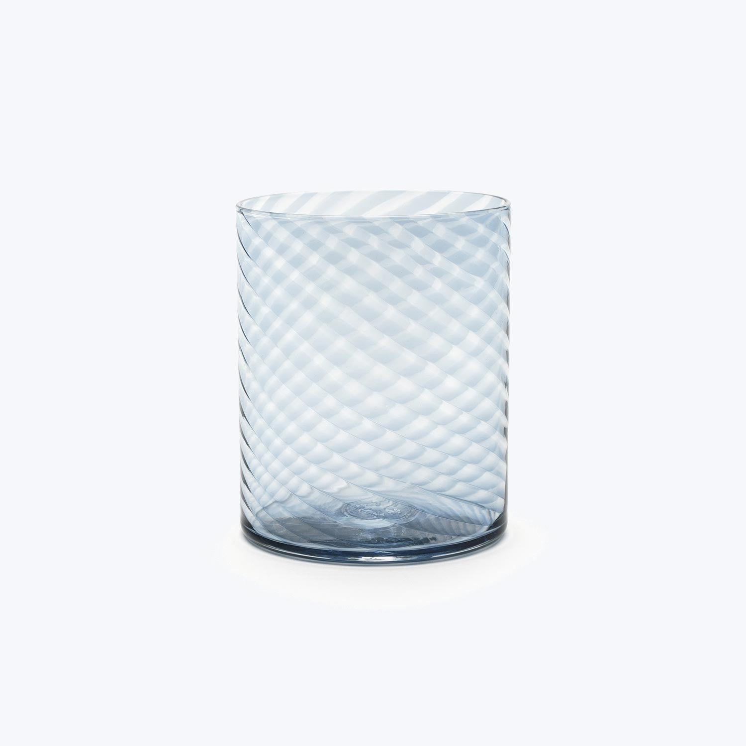 Twisty Drinking Glass-Steel Blue