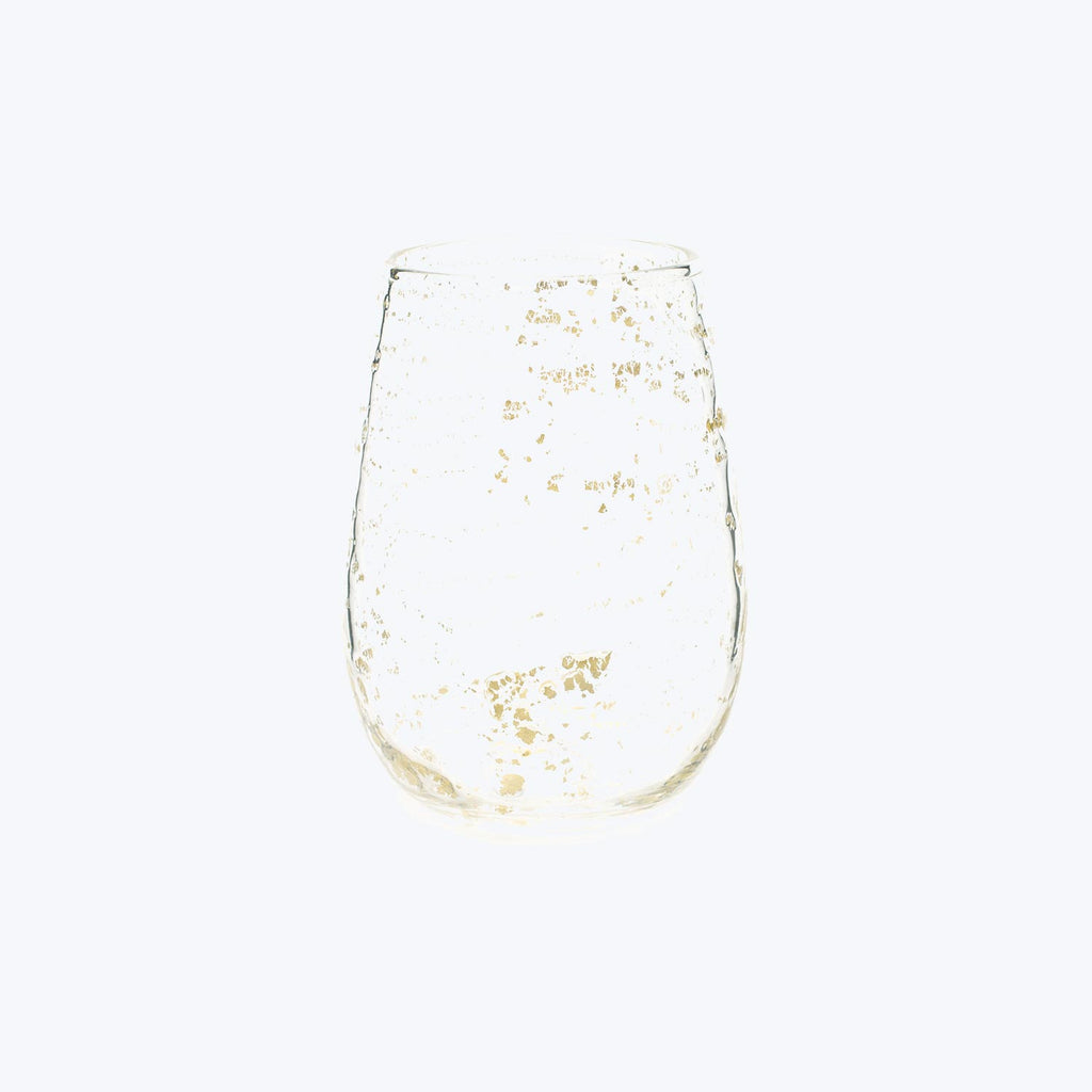 Flake Wine Glass-Gold