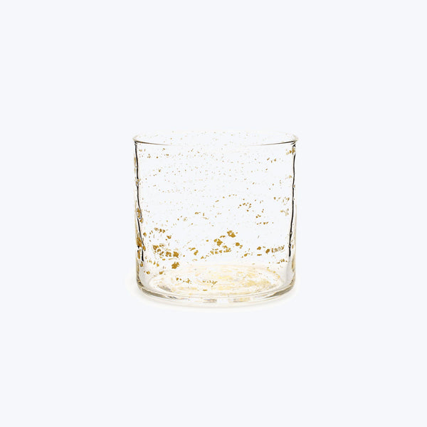 Flake Whiskey Glass-Gold
