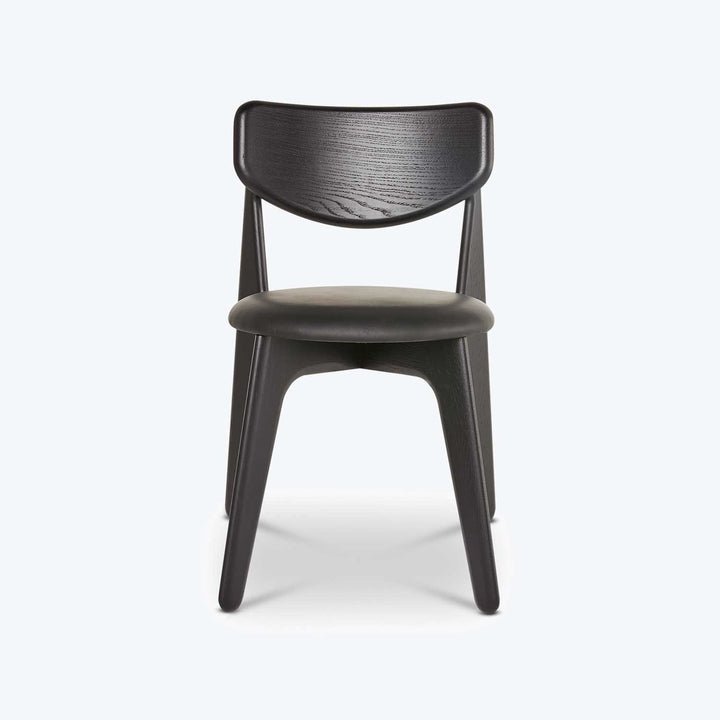 Slab Upholstered Side Chair Burned Oak