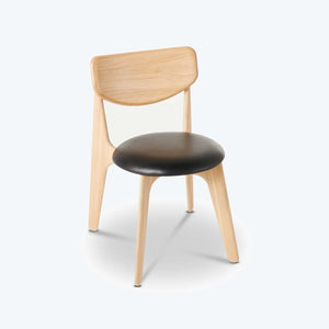 Slab Upholstered Side Chair-Burned Oak - hover