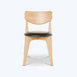 Slab Upholstered Side Chair-Burned Oak