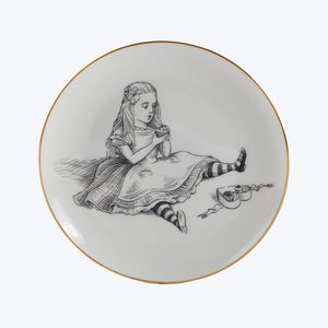 Wonderland Perfect Dessert Plate-Alice on Butterfly