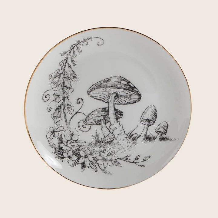 Wonderland Perfect Dessert Plate Toadstools