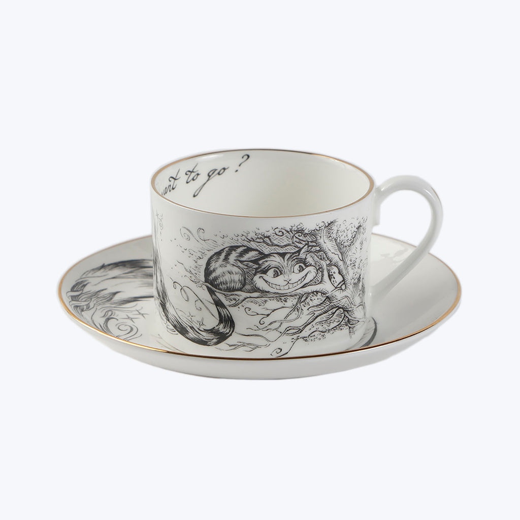 Alice in Wonderland Cup and Saucer