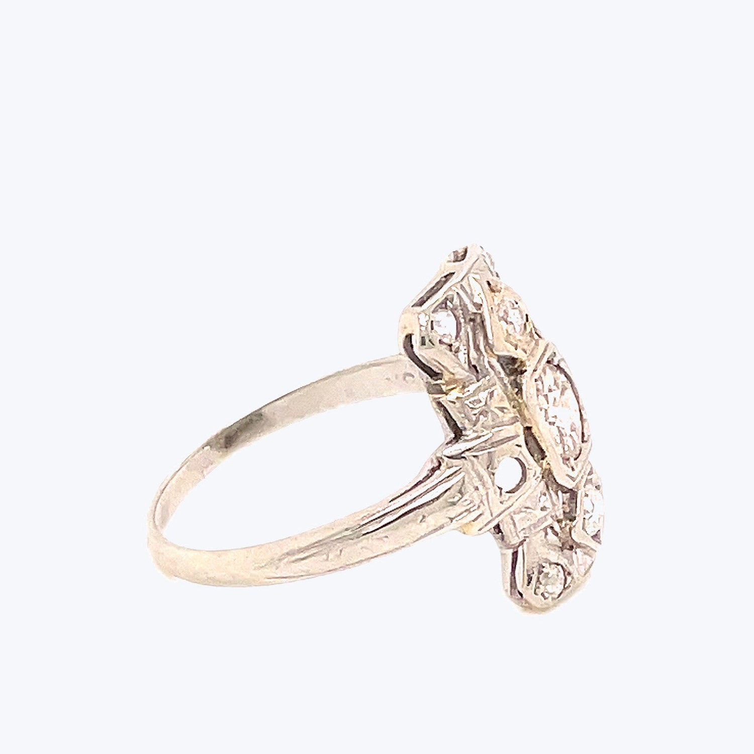 Art Deco Diamond Platinum Ring Default Title