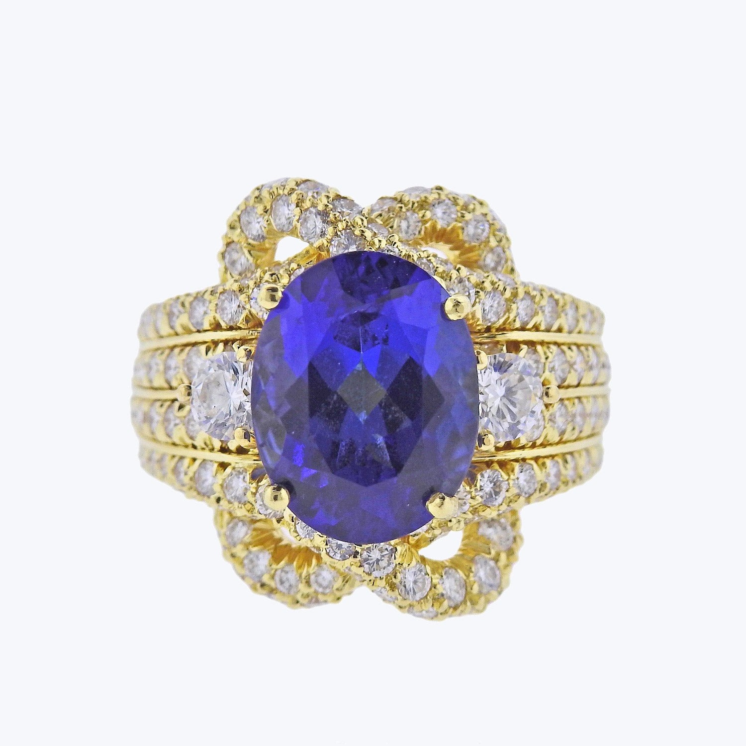 Henry Dunay 18K Yellow Gold, Tanzanite and Diamond Ring Default Title