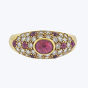 Cartier Vintage 18K Yellow Gold Ruby and Diamond Ring Default Title