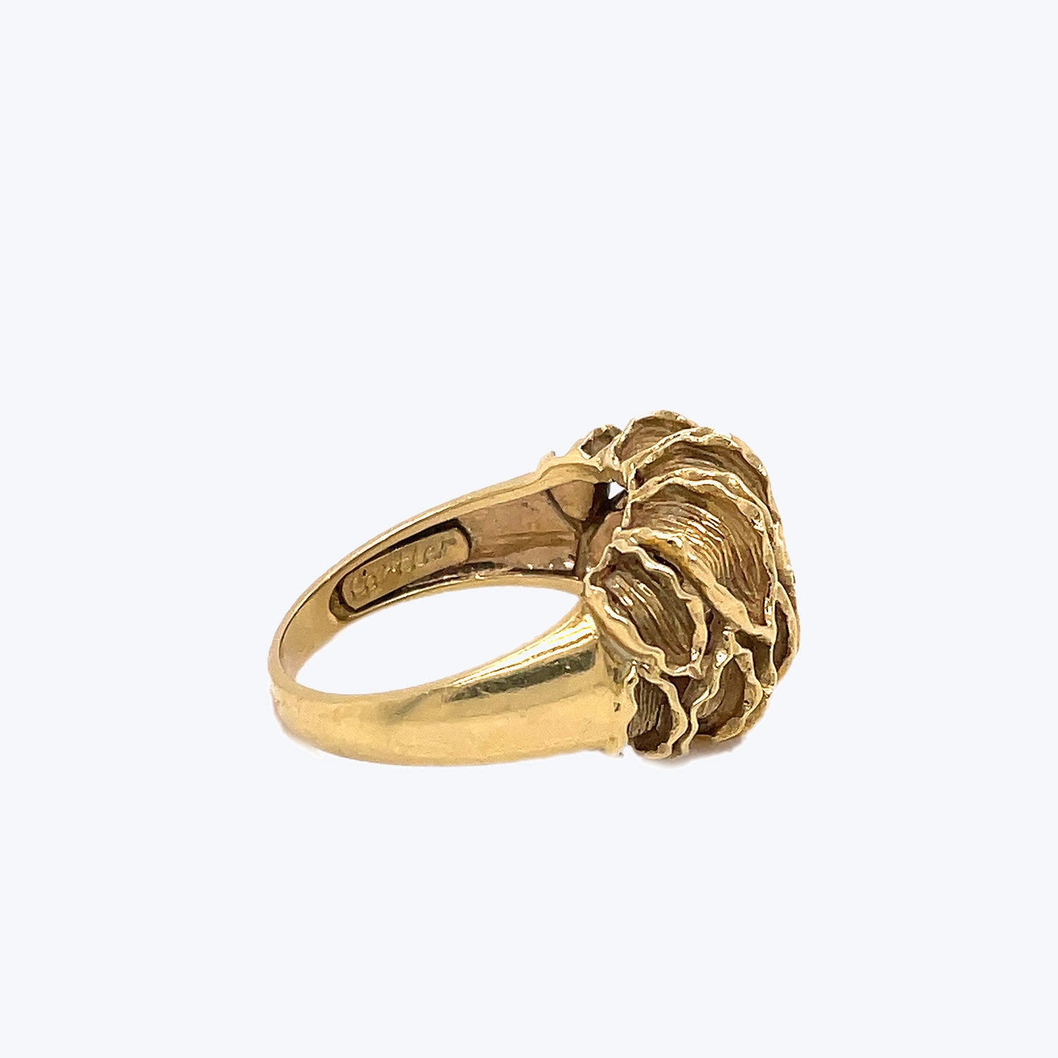 Cartier 1970s Texturized 18K Gold Ring Default Title