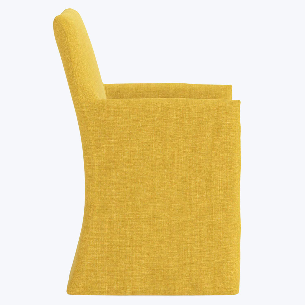 Linen Slipcover Dining Arm Chair-Burlap