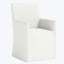 Linen Slipcover Dining Arm Chair