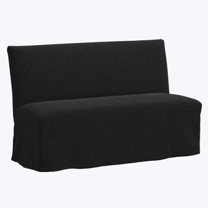 Plain white sofa slipcover for protection or new look upgrade. - hover