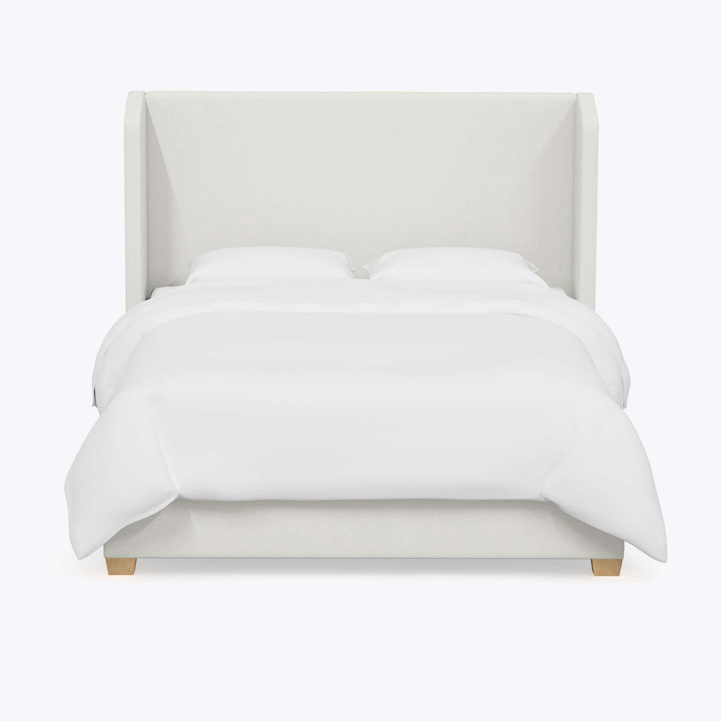 Linen Wingback Bed-White-Twin