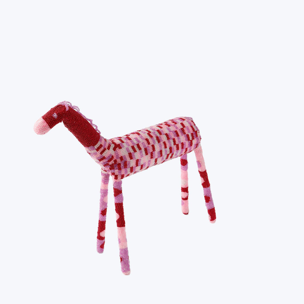 Assorted Pink Beaded Animals Medium / Horse
