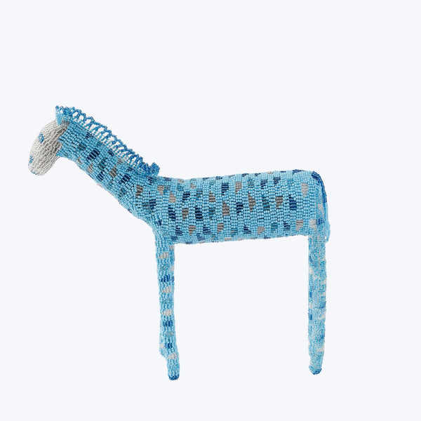Blue Beaded Horse-Small-Horse