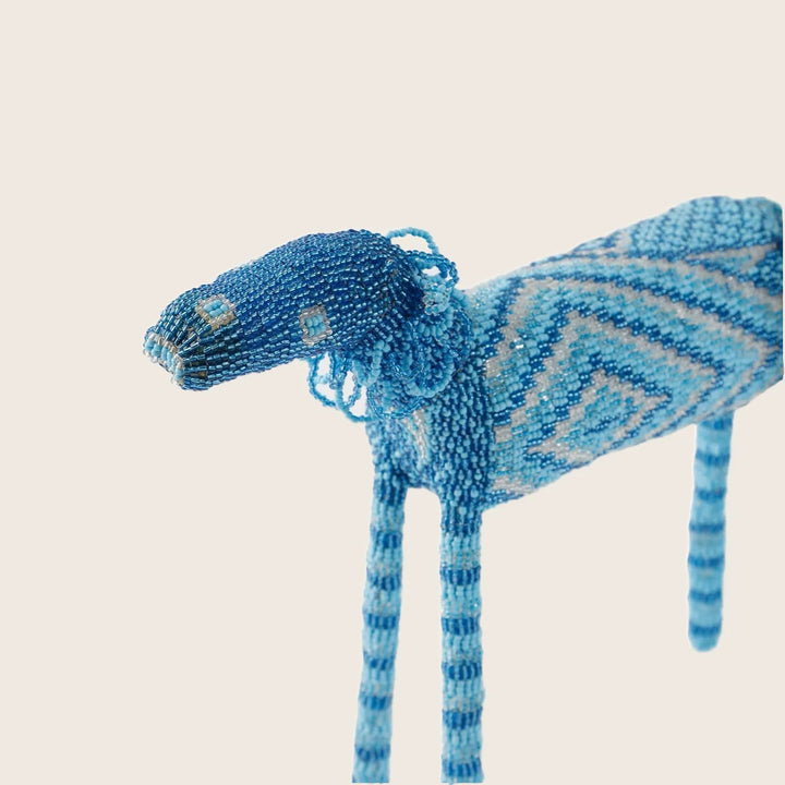 Assorted Blue Beaded Animals Medium / Antelope