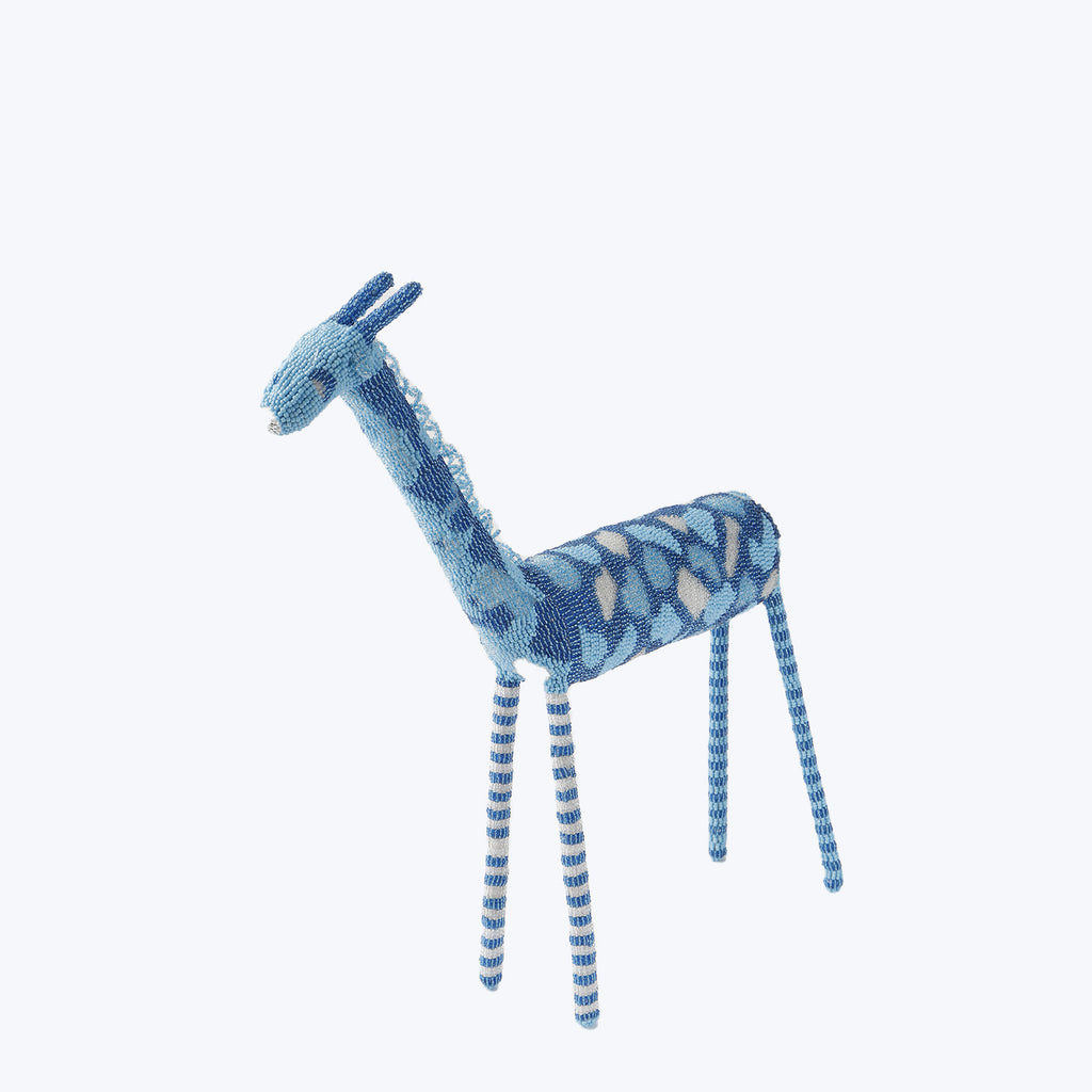 Blue Beaded Animal Large / Giraffe