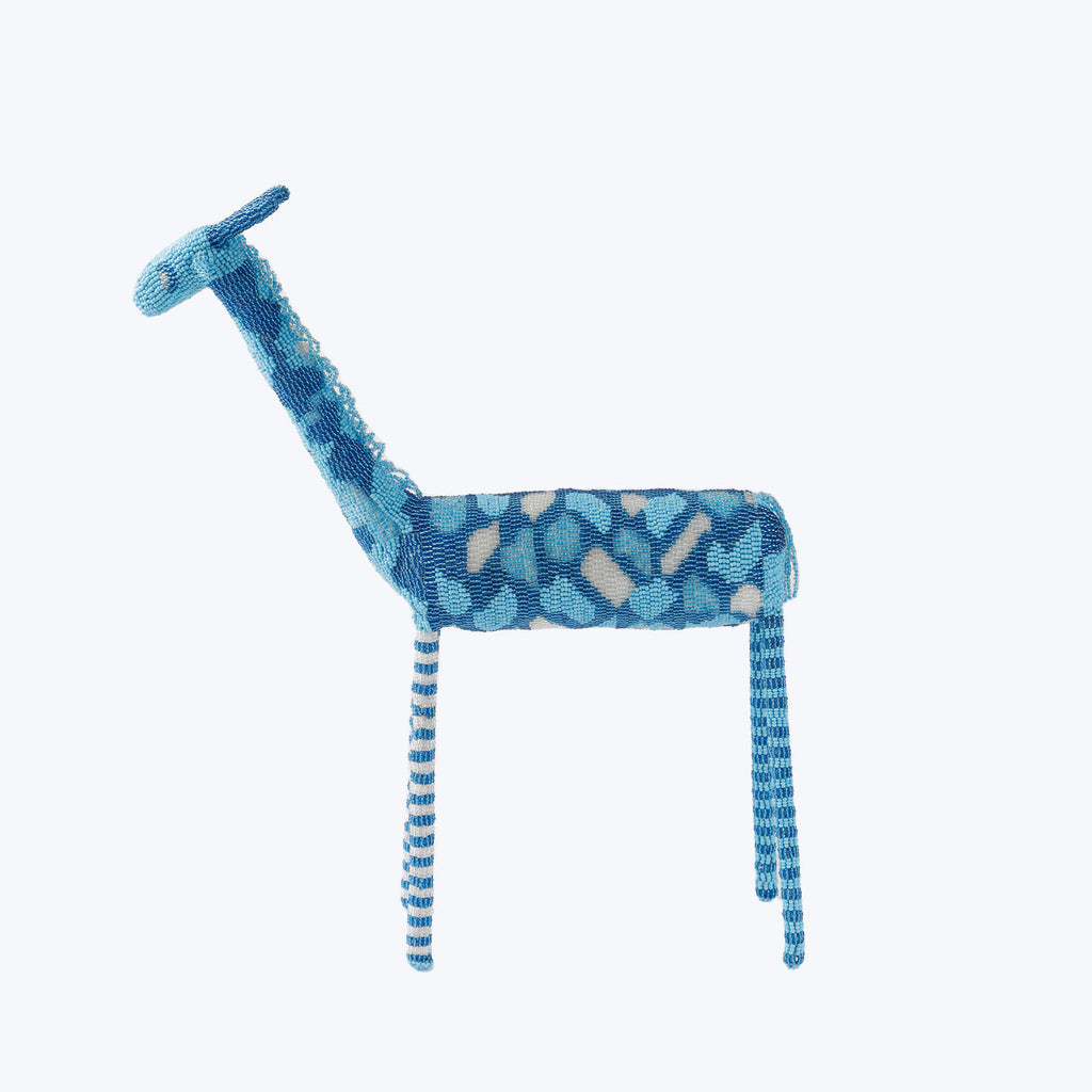 Blue Beaded Giraffe-Large
