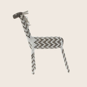 White & Silver Beaded Zebra-Small