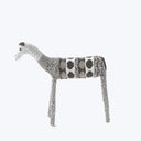 White & Silver Beaded Animal Small / Horse