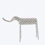 White & Silver Beaded Animal Medium / Elephant