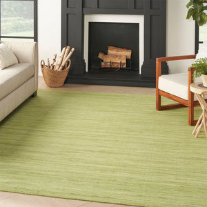 Kavya Kilim Rug - Green-5'3" x 7'3" - hover